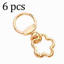 2pcs/4pcs/6pcs/10pcs Zinc Alloy Spring Clasps, Plum Blossom Spring Rings, Metal Open Spring Rings, Buckles For Phone Bags, Keychains, Hooks, Halloween - Multicolor - View 13