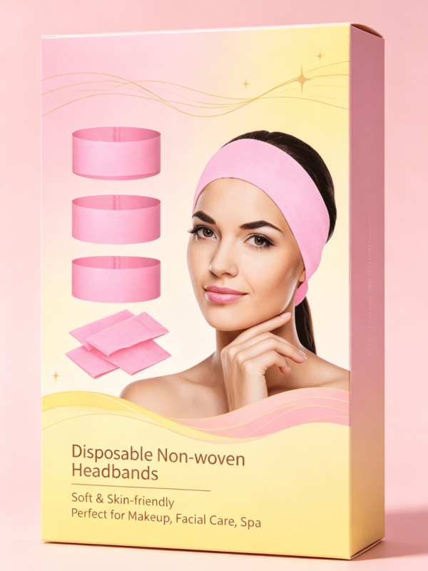 1/5/10/20/30/50/100 piezas Diademas desechables para spa facial, rosa, elásticas, de tela no tejida, suaves, para cuidado de la piel, con cierre práctico, para mujeres, salones, esteticistas, yoga y deportes