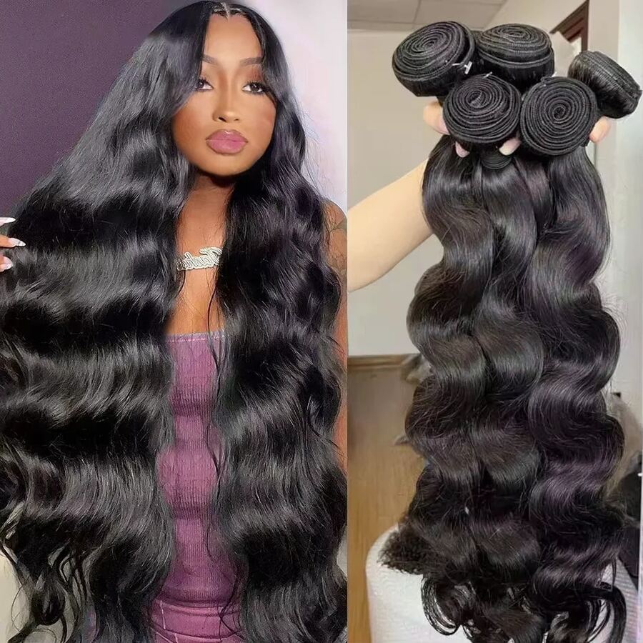 CEXXY Grade 12A Quality, Untreated Brazilian Human Hair, Wavy Strands, Natural Hair Color, Untreated Remy Human Hair Extensions, Sewn-In Extensions, No Hair Shedding, Soft And Lustrous, Naturally Voluminous And Full, Highly Heat-Resistant