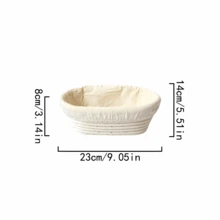 1pc Round/Oval Rattan Bread Proofing Basket With Liner, Sourdough Bread Baking Basket, Multi-Functional Kitchen Tool, Multiple Sizes Available, Handmade Bread Shaping Basket, Natural Rattan Material - View 16