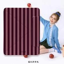 GIIPPA 1件 紅棕條紋 Y 型折疊磁吸平板保護殼，PU 皮革外層搭配硬質壓克力防彎背板，無筆槽，多角度支撐，自動休眠/喚醒，適用辦公與日常使用，相容 iPad Mini 6/7、Air 2/3/4/5/11/13" (M2/M3 2024-2025)、5/6/7/8/9/10/11代、Pro 10.5/11/12.9" (2017-2025)，Summer Obal Na 保護殼，11 A16 保護殼，保護套 - 多色4 - 查看 8