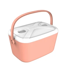 BLOOM STORE - Nevera pasiva rígida Atlantic Bubble con soportes para botellas - Nevera portátil para playa y camping, varios tamaños - Rosa coral - Ver 3
