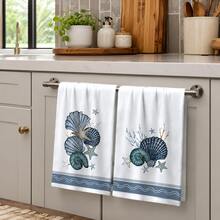 2/4/6pcs Set, Dish Towel, Ocean Creature Pattern Printed Towel, Ultra-Fine Microfiber Modern Absorbent Cloth, Cooking And Baking Tea Towel, Dish Cloth, Cleaning Towel, Hand Towel, Tea Towel, Ultra-Soft And Highly Absorbent, Kitchen Decor, Gift For Neighbors, Gift For Mom, Birthday Gift, Sweet Housewarming Gift For Friends, Kitchen Accessories, Daily Necessities, Life Essentials - Multicolor - View 7