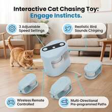 Wireless Remote Control Interactive Cat Chaser Toy, Relieves Indoor Cat Boredom, Unsupervised Self-Entertainment Cat Toy, Smart Pet Boredom Relief Product With Simulated Bird Sounds, Remote Control Electric Cat Chaser, Remote Control Smart Cat Chaser Toy - View 3