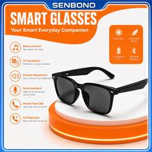 SENBONO New AI Translation Smart Audio Glasses, Hall Sensor One-Click Start, Flexible Frame, More Comfortable Wear, Supports Wireless Calls, Music Playback, Hands-Free Phone, Camera Control, Voice Wake-Up, Unisex Fashion Smart Glasses - View 9