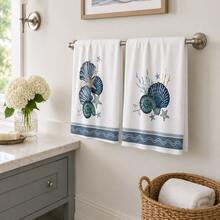 2/4/6pcs Set, Dish Towel, Ocean Creature Pattern Printed Towel, Ultra-Fine Microfiber Modern Absorbent Cloth, Cooking And Baking Tea Towel, Dish Cloth, Cleaning Towel, Hand Towel, Tea Towel, Ultra-Soft And Highly Absorbent, Kitchen Decor, Gift For Neighbors, Gift For Mom, Birthday Gift, Sweet Housewarming Gift For Friends, Kitchen Accessories, Daily Necessities, Life Essentials - Multicolor - View 4