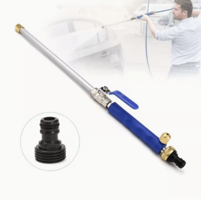A Mobile High-Pressure Cleaning Unit, Complete With A High-Pressure Hose Attachment, Offering Three Different Spray Settings, Ideal For Washing Vehicles And Maintaining Gardens