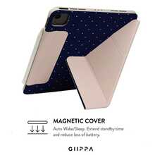 GIIPPA 1个2026款蓝色波点极简图案平板电脑保护套，适用于iPad Mini 6/7、Air 2/3/4/5/11/13英寸（M2/M3 2024-2025）、第5/6/7/8/9/10/11代、Pro 10.5/11/12.9英寸（2017-2025），夏季保护套，保护壳，内胆包，11/A16保护套 - 藍色 - 查看 5