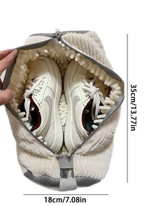 新款 Slouchy Person's Gadget 圓筒形聚酯棉混紡多功能洗鞋袋，鞋子保護套，防變形，耐用 - 查看 3