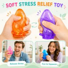 1/2/4pcs Cute Water Drop Shaped Squeeze Toy With Base, Soft Slow Rebound Sensory Stress Relief Fingertip Desktop Toy, Suitable For Children, Students, Office Gift - Multicolor - View 6
