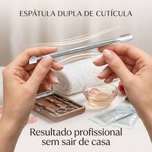 Kit Amaciante de Cutículas 140ml + Espátula Inox Dupla - N/A - Visão 6