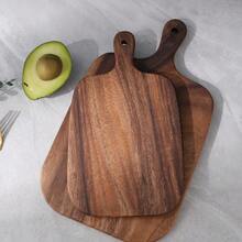 2pcs/1pc Rosewood Cheese Board With Handle, Cheese Cutting Board, Chopping Board, Bread Board, Fruit Board - Brown - View 2
