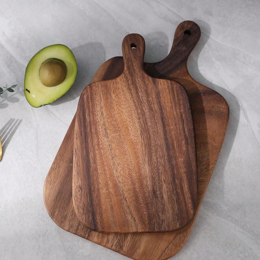2pcs/1pc Rosewood Cheese Board With Handle, Cheese Cutting Board, Chopping Board, Bread Board, Fruit Board
