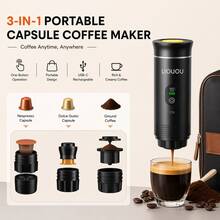 On-The-Go Self-Heating Coffee Maker, USB Rechargeable 2-In-1 Espresso Gadget For Busy Moms, Car & Daily Errands,Coffee Maker,Kitchen Essentials,Kitchen Appliance,Espresso,Coffee Capsule Storage Bag - Multicolor - View 3