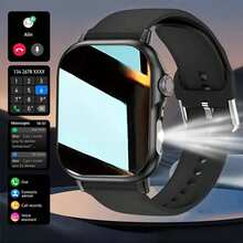 Este reloj inteligente unisex popular cuenta con las siguientes funciones: respuesta de llamadas, alertas de mensajes, control de música, obturador de cámara remoto, conteo de pasos, seguimiento de calorías, múltiples modos deportivos, reloj despertador, notificaciones de llamadas entrantes y mensajes, compatible con sistemas Android e iOS. - Multicolor - Ver 1