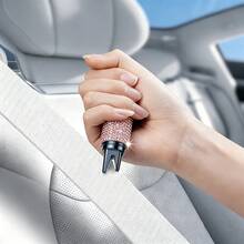 1件裝閃亮汽車破窗器兼安全帶切割器 2合1緊急逃生工具 便攜式水晶鑽安全錘 汽車救生鑰匙圈配件 女款 - 多色 - 查看 3