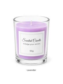 1pc/2pcs Scented Candle, 55g Glass Jar Home Fragrance Candle, Multiple Fragrance Options For Bedroom, Desk, Bathroom, Home Decor And Birthday Gift - A - View 9