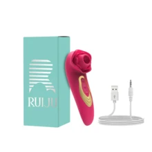 Dildo - Dildo - Rose Sex Toy Dildo Vibrator - 3In1 Rose Sex Stimulator For Women With 10 Sucking & Thrusting Dildo G Spot Vibrators, Adult Clitoral Nipple Suck For Woman For Man Couples,Vibrator Christmas GiftA - 新款av棒1 - 查看 1