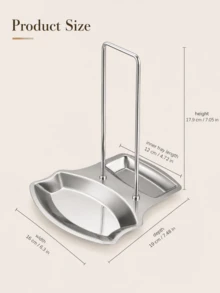 Compact Stainless Steel Pot Lid Rack To Prevent Stains Sturdy Punch-Free Soup Spoon Rack For Housewives Sleek Drain Tray Perfect For Tidy Kitchen Detachable Rack Dish Drying Rack House Essentials Dish Rack Kitchen Organizer Kitchen Supplies - Multicolor - View 13