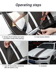 Racing Stripe Hood Decal, RV Side Sticker, SUV Decoration, Pickup Truck Universal Sticker. Add Racing Style To Your Vehicle With This Sticker. - A - View 9