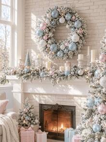 44pcs/Set Bola Natal Macaron Berpayet dengan Tekstur, Bola Dekoratif Gantung Warna Campuran, Dekorasi Pohon Natal Desain Tekstur Macaron, Perayaan Tahun Baru, Dekorasi Luar Ruangan, Ciptakan Suasana Meriah dengan Ornamen Natal - MultiWarna - View 6