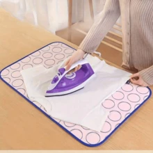 1pc Foldable Ironing Pad, Heat-Resistant Protective Cloth, Suitable For Ironing Clothes On Bed, Desk, Table And Travel Surfaces, Portable Ironing Board Alternative, Multiple Colors And Sizes Available, Suitable For Dorm, Apartment, Home And Back To School - Multicolor - View 5