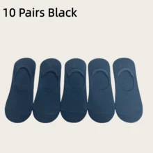 1/3/5 Pairs Men's Plus Size Low-Cut Invisible Socks, Short Boat Socks For Sports Or Casual Wear, Summer Casual Boat Socks (10/15) - Multicolor - View 20