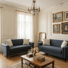 Modern 2 Seat Sofa Set Blue – 172 Cm - 深灰色三座 - 查看 6