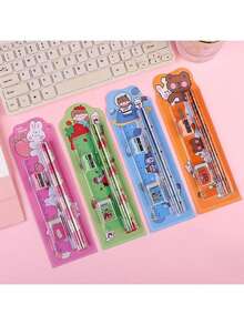 5/10/20/40pcs/5pcs Set Pencils, Stationery Gift Box, Student Pencil Stationery Gift Pack - Halloween, Christmas, Thanksgiving Gifts, Rewards (Accessory Colors Random) - Multicolor - View 4