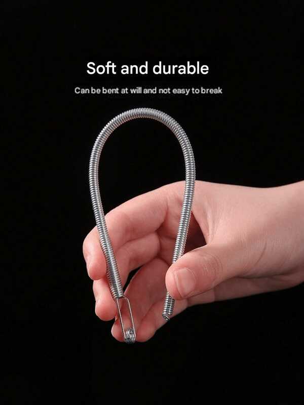 Spring-Loaded Elastic Drawstring Replacement Tool | 2-In-1 Elastic Band Threader, Suitable For Pants, Sweatshirts And Skirts | Home Essential Set, Includes Belt Threader, No-Sew DIY Assistant | Women's Christmas Gift (Steel Spring, Bendable Guide Head), 5pcs/2pcs Optional