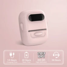 Marklife P50 粉色可攜式標籤印表機,配備 40x30mm 熱感紙,適用於小型企業、辦公文件和居家收納姓名標籤列印,可連接電腦與智慧型手機 - P50粉紅色+1卷40*30標籤紙 - 查看 9