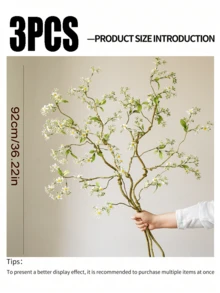 ZaiYe 1件/3件 人造吊掛海棠花 白色野雛菊藤蔓 家居裝飾 節日裝飾 - 彩色 - 查看 14