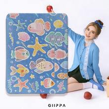 GIIPPA 1個可愛海洋平板保護殼，魚與海星印花，日系可愛風。Y型摺疊設計，磁吸扣，支持多角度支撐與自動休眠/喚醒。防震輕便，全面保護。無筆槽，適合學校、辦公室和日常使用。兼容 iPad Mini 6/7, Air 2/3/4/5/11/13" (M2/M3 2024-2025), 5-11代, Pro 10.5/11/12.9 英吋 (2017-2025)。 - 彩色 - 查看 9