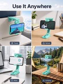 Multifunctional Foldable Phone Stand, Phone Accessory, Supports 360-Degree Rotation, Anti-Slip Design, Suitable For Travelers, Back-To-School Students And Flight Passengers - Multicolor - View 9