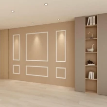 White Flexible Self-Adhesive Wall Decorative Strip, Waterproof PVC Self-Adhesive Trim, Suitable For Doors, Tiles, Cabinets, Mirrors And DIY Home Decor Projects, Cabinet Detail Decorative Edge Strip - Multi-color - View 10