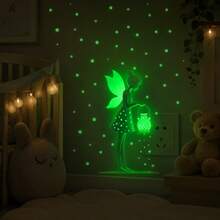 Pegatina de pared de gato negro que brilla en la oscuridad, decoración de interruptor y enchufe, autoadhesiva, impermeable, fácil de rasgar, pegatina fluorescente de gato lindo - Multicolor - Ver 5