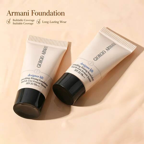 Armani Power Fabric Fondöten 5ml #1.5, Mat Bitiş, Güçlü Tutuş, Yağ Dengeleyici, Yağlı Ciltler İçin Uygun, Günlük Gündüz ve Gece Kullanımına Uygun, Numune Boyu