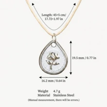 1/2/3/4pcs New Fresh Flower & Rabbit Necklace, Elegant Style, Oil Drip Craft, 18K Gold PVD Plated 316 Stainless Steel Material, Stainless Steel Jewelry. Suitable For Wife And Mother To Wear, Easy To Match With Girls' Daily Outfits, Beach Vacation Parties, Music Festivals, Travel And Sightseeing Occasions, Charming Women's Jewelry, Women's Bracelets And Necklaces, Small Accessories. - Multicolor - View 16