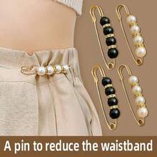2/5件裝優雅珍珠安全針胸針，褲腰收緊扣，衣物防走光針，時尚毛衣與大衣配件 - 多色5.5cm - 查看 13