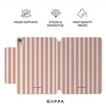 GIIPPA 1個彩色條紋Y型摺疊磁吸平板保護殼，PU皮革外層配硬壓克力防彎曲背板，無筆槽，多角度支撐，自動休眠/喚醒，辦公與日常使用，適用於iPad Mini 6/7、Air 2/3/4/5/11/13" (M2/M3 2024-2025)、5/6/7/8/9/10/11代、Pro 10.5/11/12.9" (2017-2025)，夏季，保護殼，11 A16 保護殼，保護套 - 多色1 - 查看 5