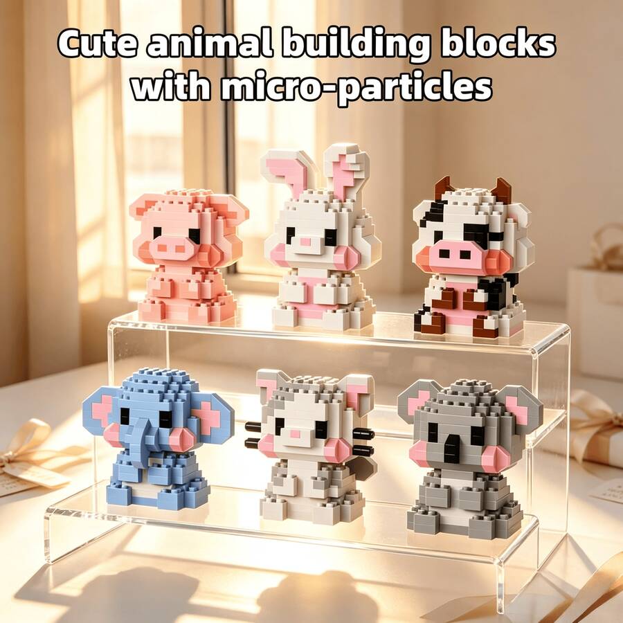 Creative Cute Animal Micro Particle Building Block Series, Multiple ...