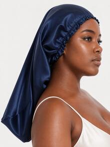 YPGVUO 1PC Extra Long Satin Hair Bonnet, Elastic Ruched Edge Sleep Cap, Anti‑Frizz Night Hair Care Hat For Super Long Braided Hair Home Sleeping - Solid Color - View 12