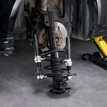 Kit de Compresor del Resorte de Amortiguador 1,2 T Carrera 280 mm Tensor de Resorte de Acero 1 Par con Caja de Herramientas y Soporte de para Desmontar Resortes de Suspensión de Coches - A - Ver 9