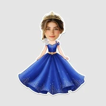 UNICCUT Custom 15th Birthday Photo Stickers For Girls, Personalized Portrait Face Head Photo Adhesive Labels, Party Decoration - Multicolor - View 21