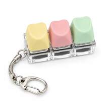 Keyboard Fidget Toy, Cute Clicker Keyboard Fidget For Adults Relieve Stress And Anxiety Decompression Keyboard Fidget Keychain For Adults Colorful Clicker Button Keychain For Work Stress Relief ADHD Autism ASMR - Multicolor - View 13