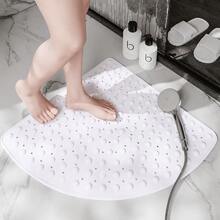 1pc Non-Slip Bathroom Mat, Fan-Shaped Shower Mat With Suction Cups And Foot Massage Bumps, Bathroom Floor Mat, Suitable For Shower Room, Safety Mat For Elderly And Children, Bathroom Accessories - Multicolor - View 14
