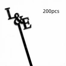 10/30/50/100/200pcs Personalized Wedding Stir Sticks - Wedding Party Decor, Daily Home Use, Wedding Stir Sticks - Multicolor - View 25