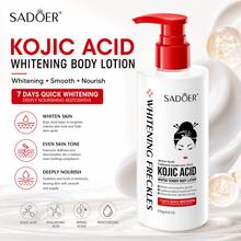 SADOER [Local Warehouse]250ml Kojic Acid  Tender Body Lotion Hydrating, Moisturizing Body Lotion Providing Bright Skin , Smooth Skin Color, Smooth Light Color, Oil-Free Distribution, Light Color Skin Type - 白色-2pcs - 查看 5