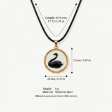 1/2/3/4pcs New Fresh Flower & Rabbit Necklace, Elegant Style, Oil Drip Craft, 18K Gold PVD Plated 316 Stainless Steel Material, Stainless Steel Jewelry. Suitable For Wife And Mother To Wear, Easy To Match With Girls' Daily Outfits, Beach Vacation Parties, Music Festivals, Travel And Sightseeing Occasions, Charming Women's Jewelry, Women's Bracelets And Necklaces, Small Accessories. - Multicolor - View 7