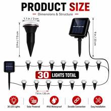 30 Pack Red Solar Lights Outdoor Waterproof, 8 Modes Auto On/Off IP65 Solar Garden Lights, Spooky Blood Red Pathway Lights For Halloween Yard Patio Lawn Driveway Walkway Decor - 紅燈 - 查看 4